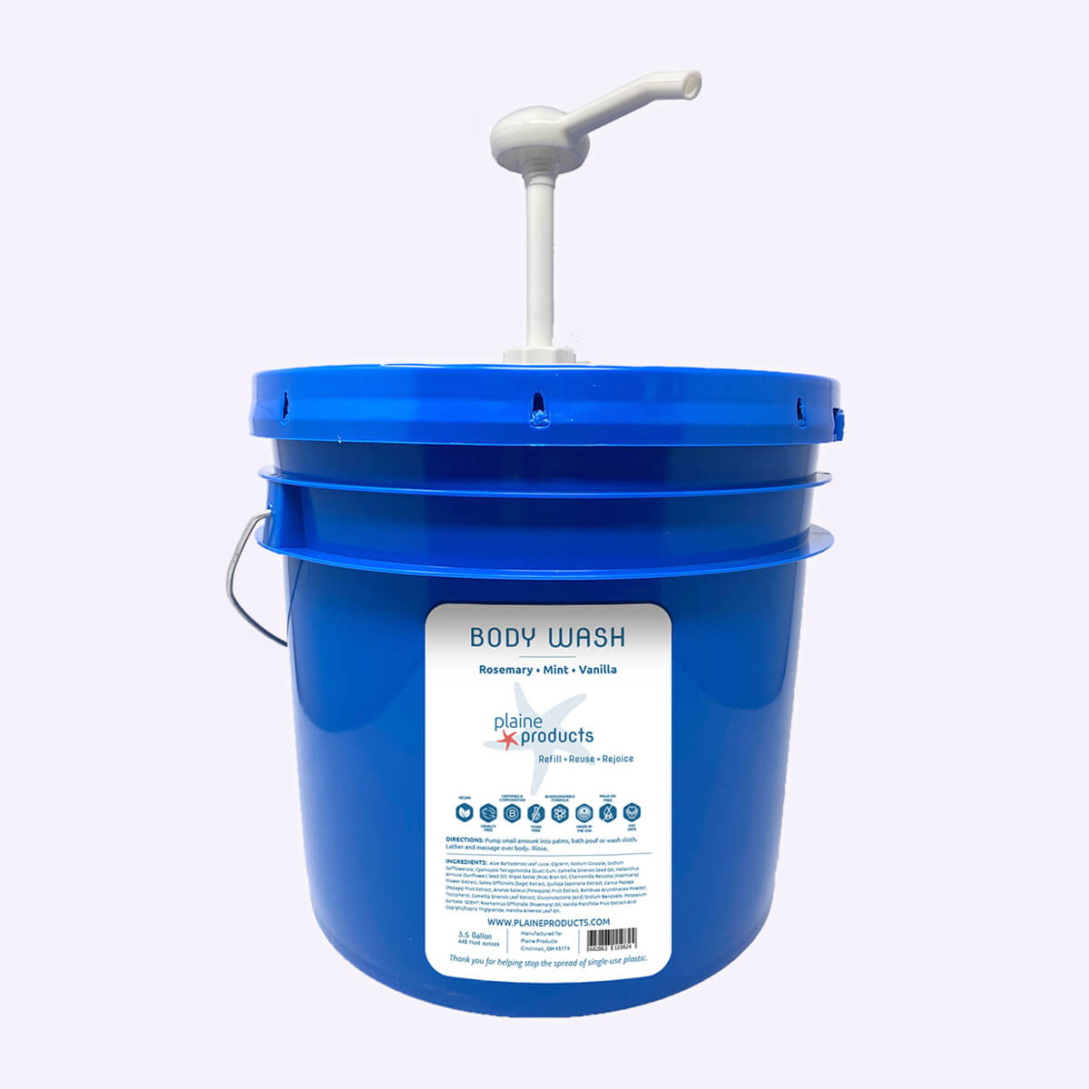 WS - 3.5 Gallon Bulk Body Wash - Rosemary Mint Vanilla (Pump not included)