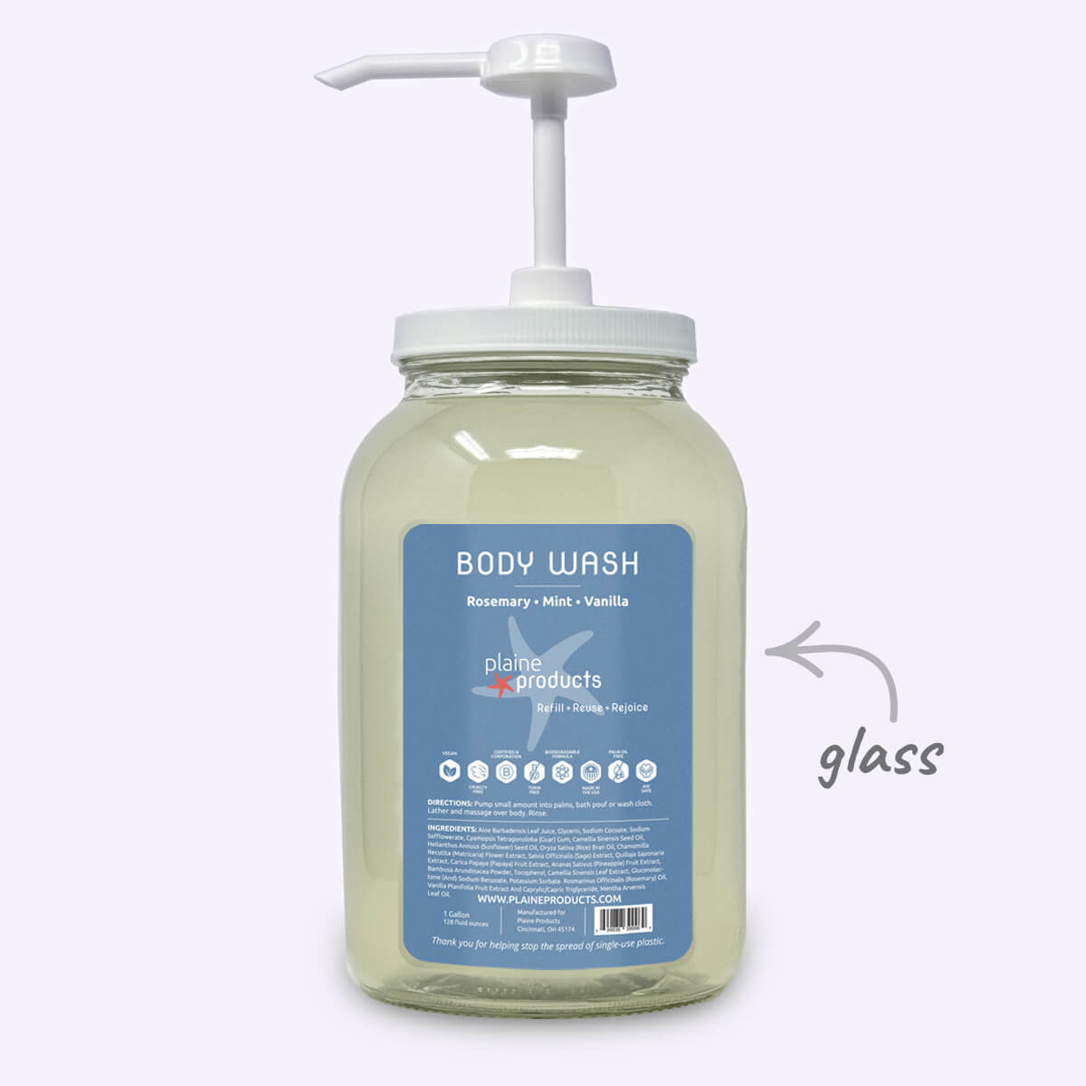 WS - One Gallon Body Wash (Pump not included)